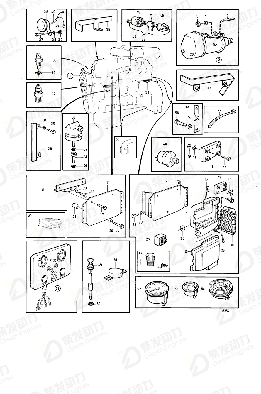 VOLVO Gasket kit 270771 Drawing VOLVO Gasket kit 270771 Drawing